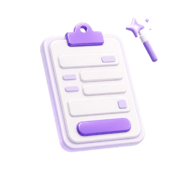 Clipboard form with AI wand