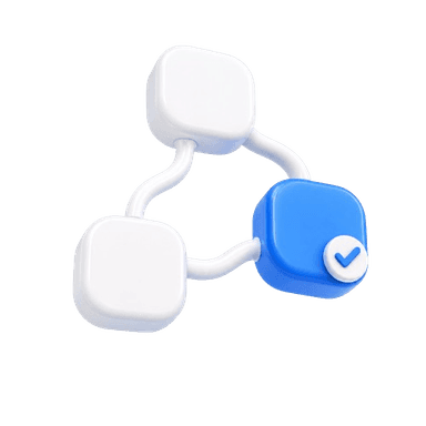 Connected approval nodes with checkmark