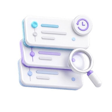 Timeline cards with audit history
